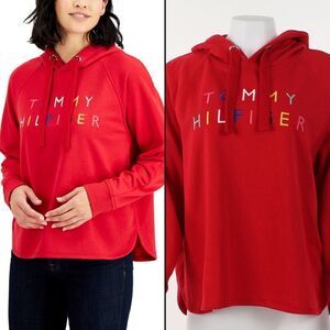 Tommy Hilfiger Scarlet Relaxed Lettering Hoodie